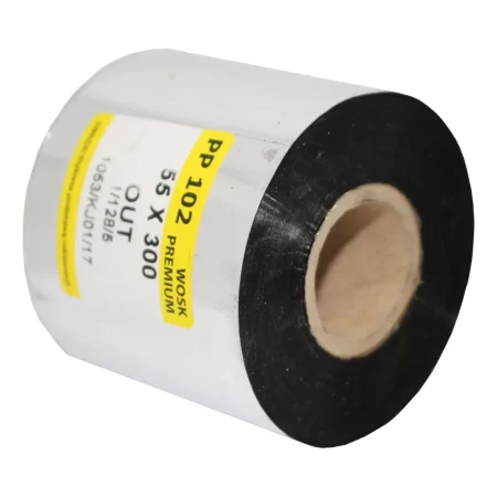 TAŚMA TTR 55MM X 300M IN 1`` WOSK PREMIUM PP102